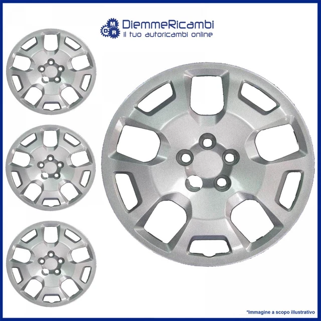 Copricerchi Coppe Ruota Per Alfa Romeo Giulietta - Serie 4, Adattabili Cerchi Originali 16", Made In Italy