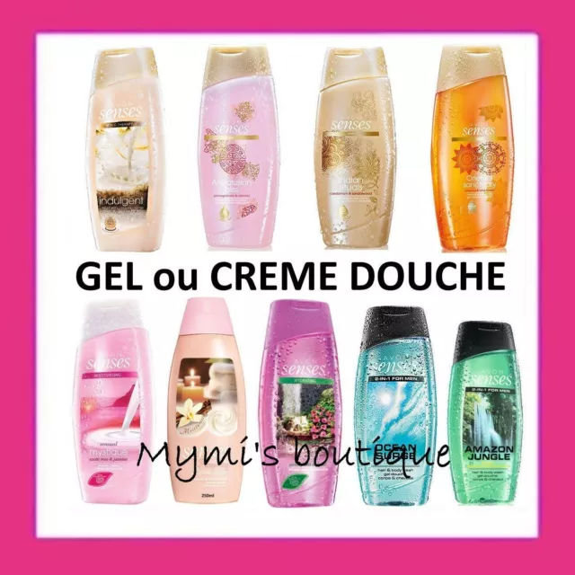 Gel ou crème de douche Avon Senses H/F - fruité, gourmand, hydratant, apaisant..