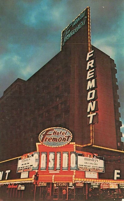 Vintage Fremont Hotel Casino Neon Sign Night Las Vegas NV Nevada P261