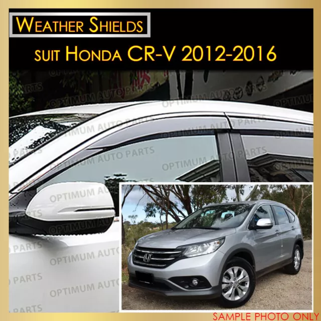 Weather shields Window Visors Weathershields Chrome for Honda CR-V CRV 2012-2016