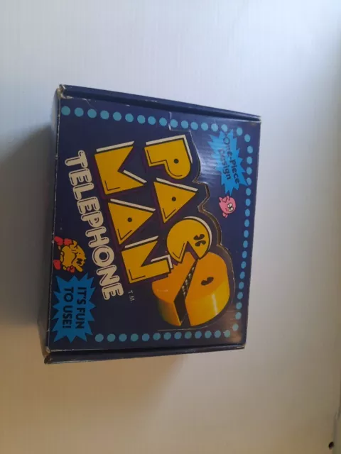 Vintage Pac Man Telephone 1980 ValuTel With Box , Manual and cord. BRAND NEW