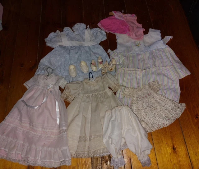 Vintage Doll Clothing shoes  Dresses Pants Fisher Price Outfit Lace 3 shoe set 9