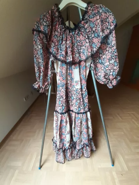 langes Vintage Kleid Ende 70 er Jahre Gr 36/38 2