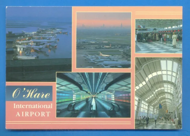 Chicago O'hare International Airport,Illinois,U.s.a.postcard
