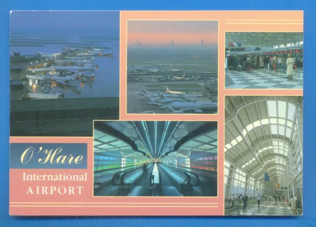 Chicago O'hare International Airport,Illinois,U.s.a.postcard
