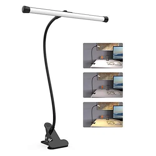 LED Desk Lamp with Clamp, Flexible Gooseneck Arm Drafting Table Lamp, 10