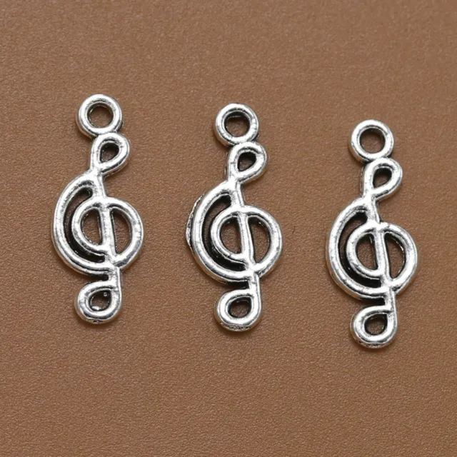 100PCS VINTAGE ALLOY Musical Note Charms Pendants DIY Jewelry 