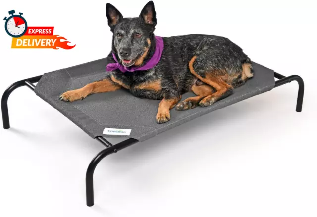 the Original Cooling Elevated Dog Bed, Indoor and Outdoor, Medium, Gunmetal