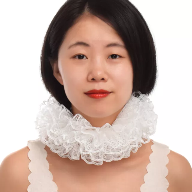 Elizabethan Lace  Ruffl Collar Neck Ruff Victorian Steampunk Cosplay Collar