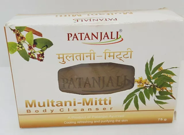 1 paquet de savon nettoyant pour le corps Patanjali Multani Mitti livraison...