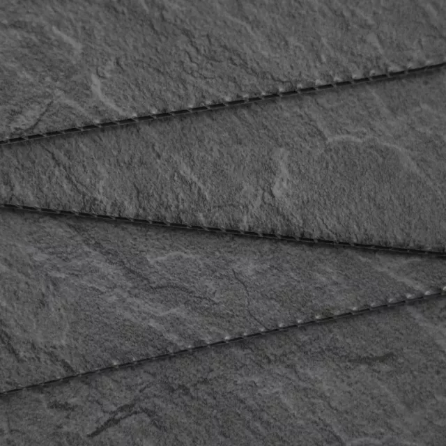 Hewn Slate Cladding Dark Grey Bathroom Kitchen Lounge Wall Panels Wet Room PVC 2