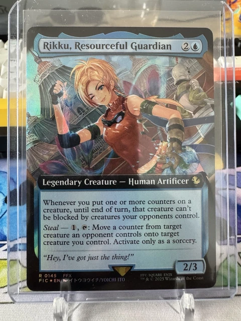 RIKKU, RESOURCEFUL GUARDIAN (Extended Art) #145 FOIL MTG Final Fantasy FIC  NM X1 $19.99 - PicClick