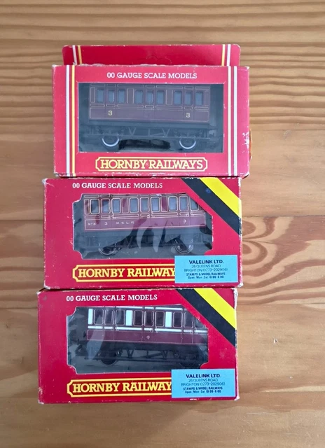 Internation Maroon HORNBY OO GAUGE LMS Maroon 4 Wheel Coaches Excellent Condition £5.44 ...