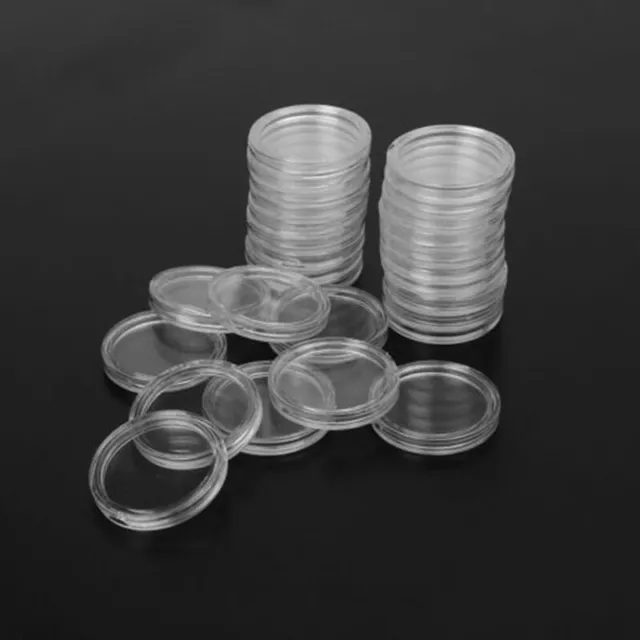 Coin Holder Capsules 100pcs Storage Cases for 21mm Coins Show Your Collection