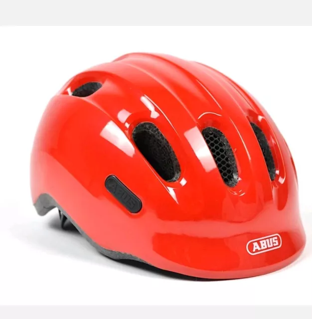 Ex Display Abus Smiley 2.0 Kids Bike Bicycle Helmet - Red 45-50 cm SRP £31.99