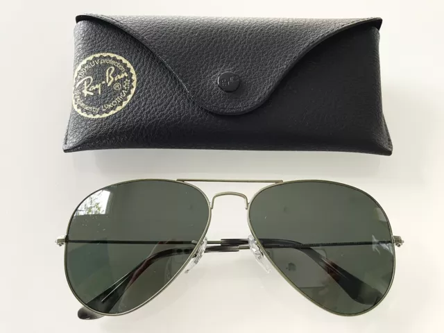 Ray-Ban Sonnenbrille Aviator large metal RB 3025 dunkelgrün Gr. 58 XL