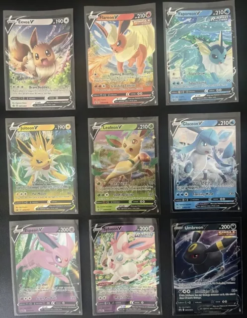 Eevee Evolutions V SWSH Promos - 9 Card Set or Singles - Black Star Promo -  NM