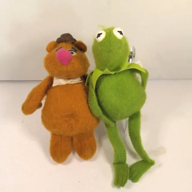 1979 Sad Kermit and Fozzie Bear Fisher Price 864 865 Beanbag Toy Meme Very Good