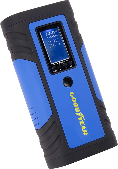 Goodyear GOD0019 Compressore Portatile Digitale 150 PSI 8 Amp 2600Mah 7.4V USB C