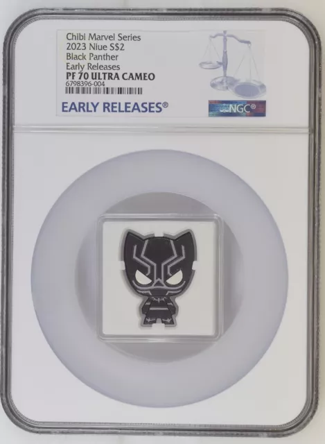 CHIBI COIN - MARVEL: BLACK PANTHER - 1 OZ SILVER COIN - NGC PF70 Early RELEASES