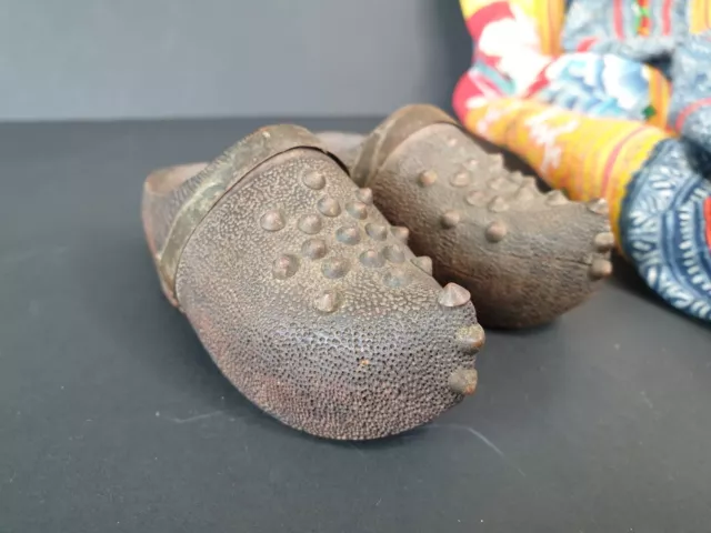 Old Wooden Carved Dutch Shoes Pair …beautiful collection and display piece