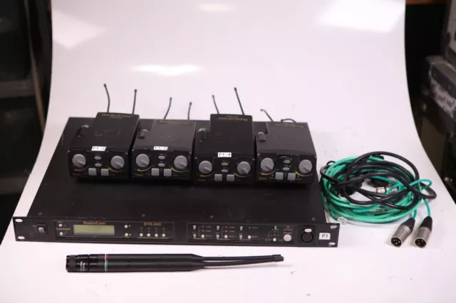 Telex RadioCom BTR-800 F1 Band Base Station w/ 4x TR-825 Beltpacks