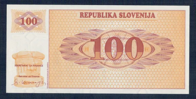 Slovenia - 100 Tolar 1990 Specimen Vzorec P.M. N°6 S1 Uncirculated Of Print -