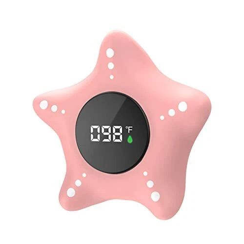 LEDFAAH Baby Bath Thermometer Safety, Auto On & Off Bathtub Thermometer Float...