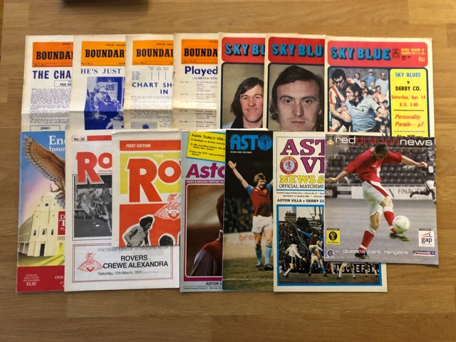 14 LARGE SIZE English League programmes 1966/1967 to 2008/2009. Listed ...