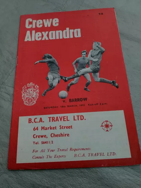 1971/2 CREWE ALEXANDRA v BARROW