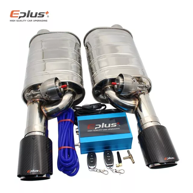 1 Pair Car Exhaust System Vacuum Valve Control Exhaust Pipe Kit Remote Control