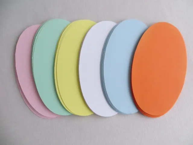 farbige Moderationskarten oval 6 Farben 19cm x 11cm für Präsentation