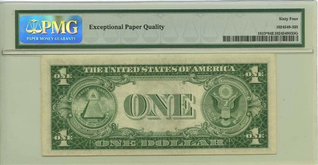 1935F $1 Silver Certificate  Fr# 1615* PMG CH64 EPQ 2