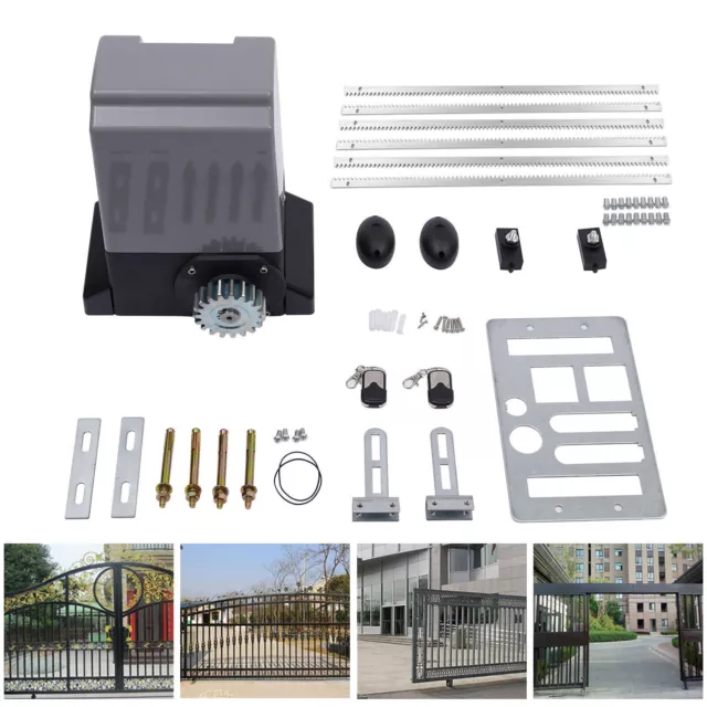 Sliding Gate Opener Electric Auto Motor Driveway Security Kit with 6 m Rails New