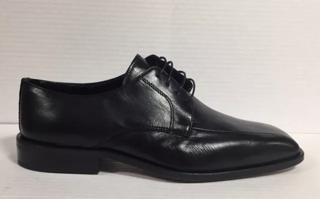 MELLUSO scarpe uomo classiche in pelle nero suola in cuoio made in Italy U0662