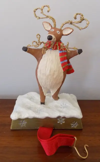 2008 Hallmark Spirit Reindeer Christmas Stocking Holder