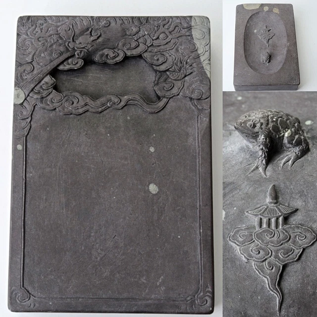 Ink Stone Suzuri Japanese Vintage Calligraphy Tool S430