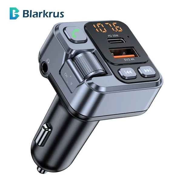 Trasmettitore FM auto Bluetooth 5.1 US B lettore MP3 caricabatterie rapido wireless gratuito