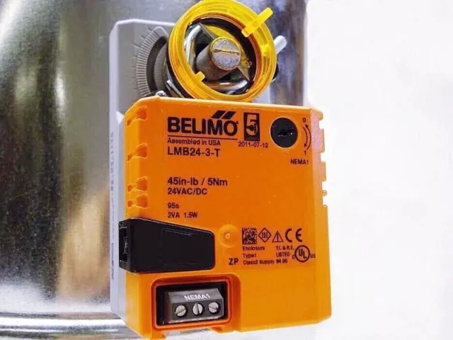 SD 9" Bellimo 3 wire Motorized 24v round zone control damper dampner 3