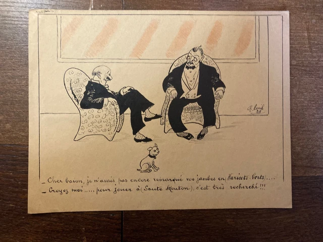 Dessin Original Signé Auguste Rooubilie – Spahis à Cheval, Le Rénégat, Encadrement