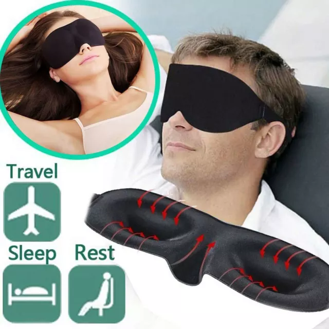 3D Eye Sleeping Mask For Travel Soft Cover Blinder Blindfold Shade Resting Aid