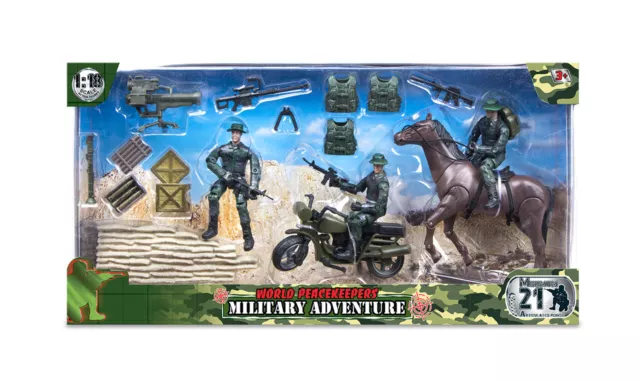 World Peacekeepers Military Adventure Includes 3 Figures & Accessories