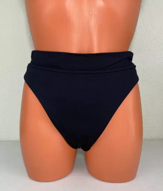 Seafolly Womens Active High Waist Bikini Bottom Black Size US 8