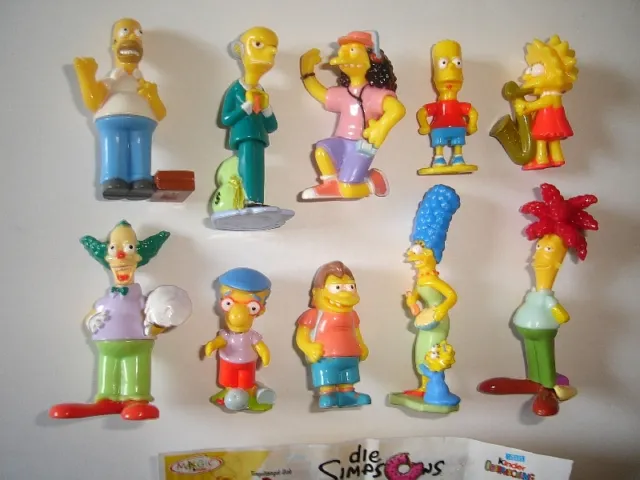 The Simpsons 2007 Kinder Surprise Figures Set -  Figurines Collectibles