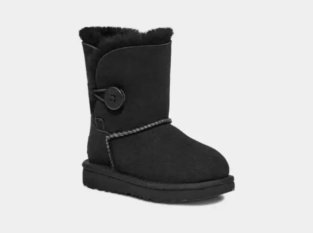 UGG Bailey Button II Sheepskin Winter Boot Girls' Toddler's Sizes Black 1017400T