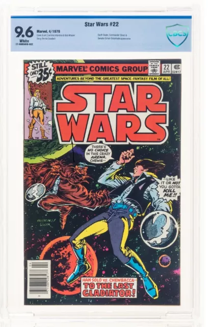 Star Wars #22 Zeitungskiosk CBCS 9.6 1979 Weiß Seiten Darth Vader Wan Kenobi