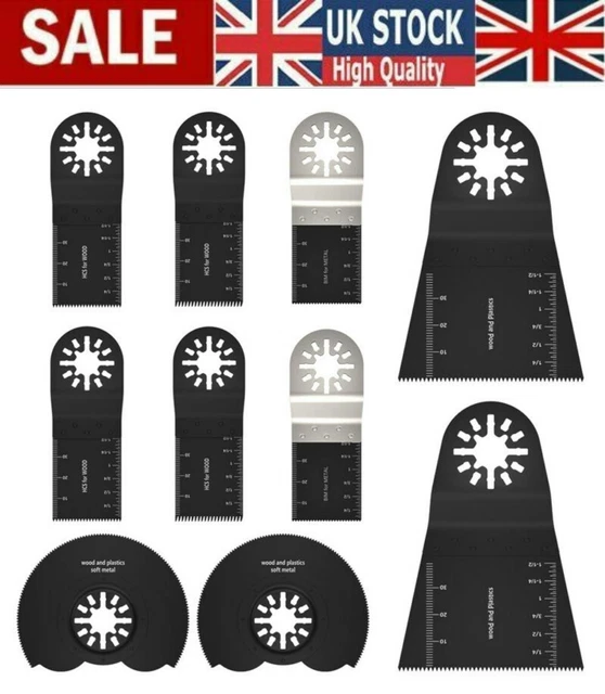 10X OSCILLATING MIX Blades for Aldi Ferrex Makita AEG Multitool Multi
