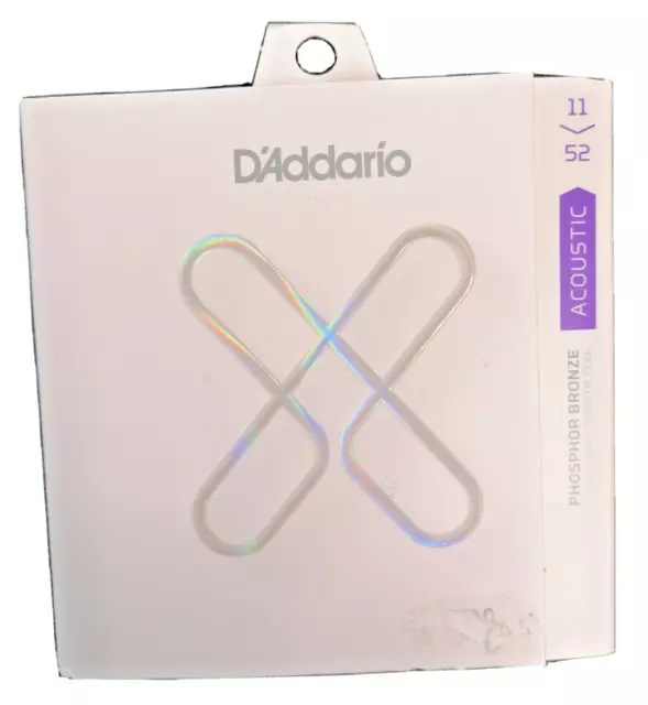 D'Addario XS XSAPB1152 Muta Set 6 Corde Chitarra Acustica Custom Light 11-52