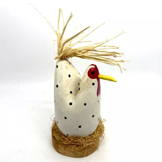 VTG Navajo Native American Edith John Folk Art Chicken White Nest