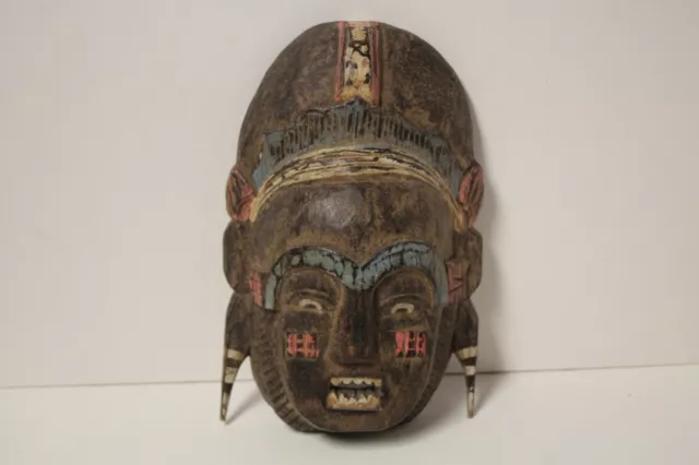 Antique/Vintage Painted Wood African Congo Ceremonial Tribal Mask